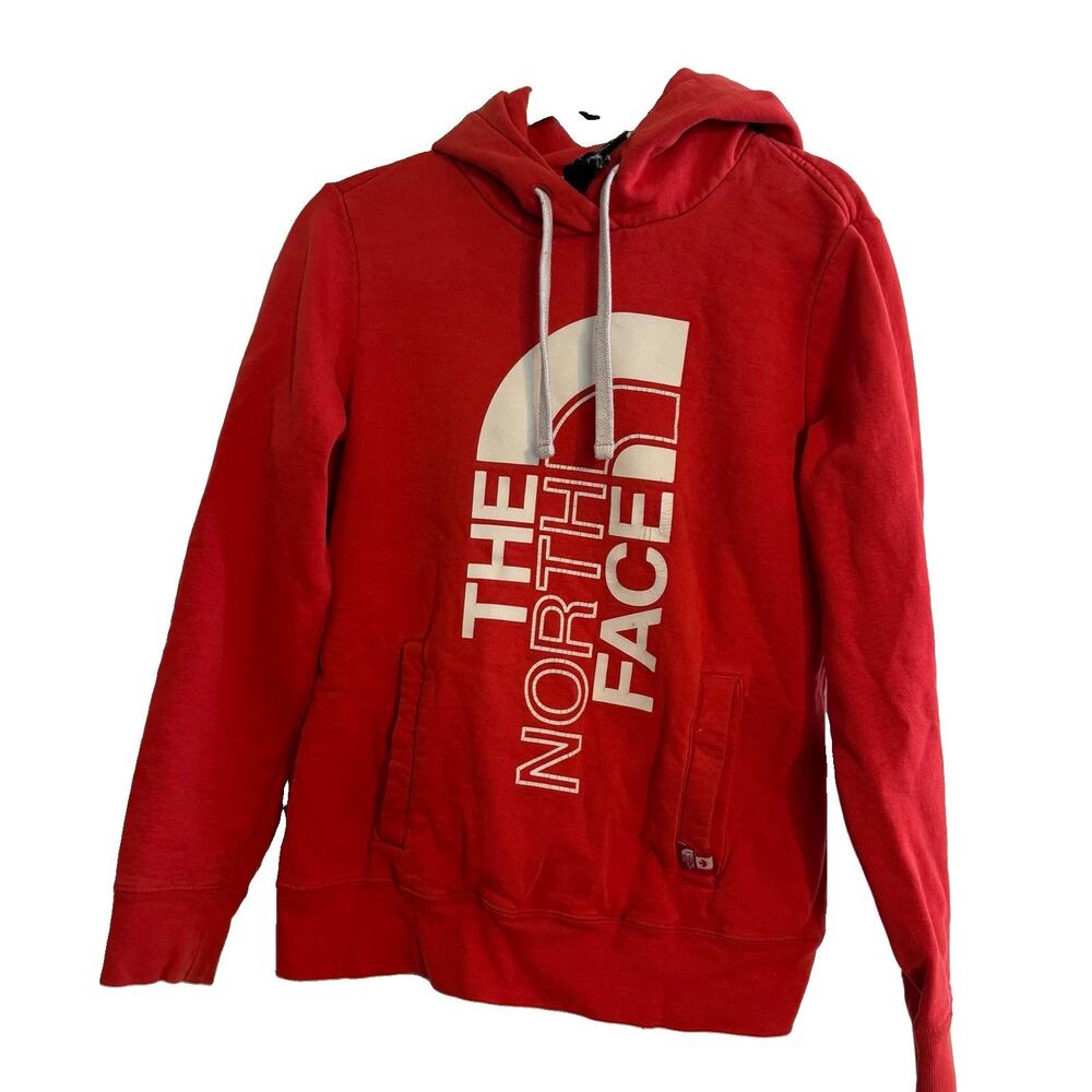 The North Face Women’s Medium Pullover Hoodie Sweatshirt Canada Spellout RU14